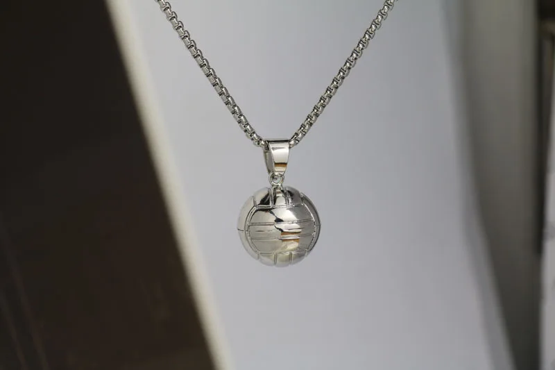 2016 Fashion Handmade Copper Alloy Little Volleyball Pendant Necklace