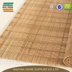 Bamboo slat roller and roman shades blind