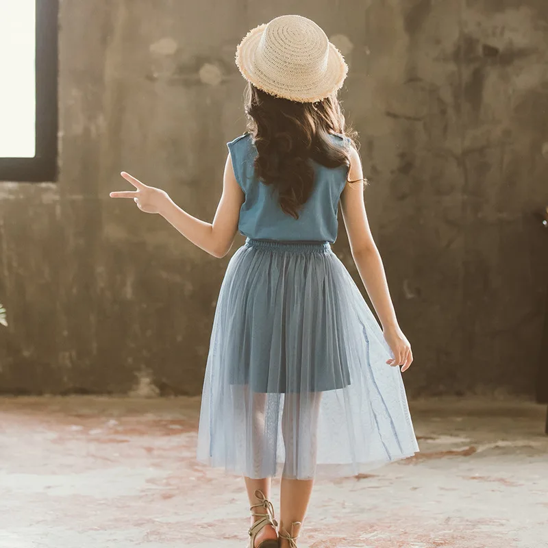 
Girl Skirt T-shirt sets Summer Suit 2021 New Girl Fashion Two-piece Wholesale little kids girls 2 piece sets 