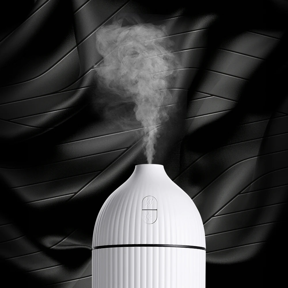 MEGPAD Upgraded 2-in-1 300ml Mini Portable Plastic USB H2O Air Cool Mist LED light Ultrasonic Aroma Diffuser Humidifiers