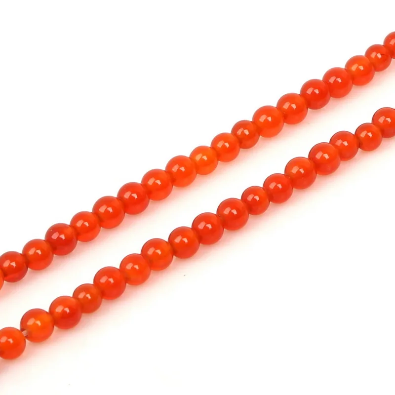 Wholesale round red natural agate stone agate beads