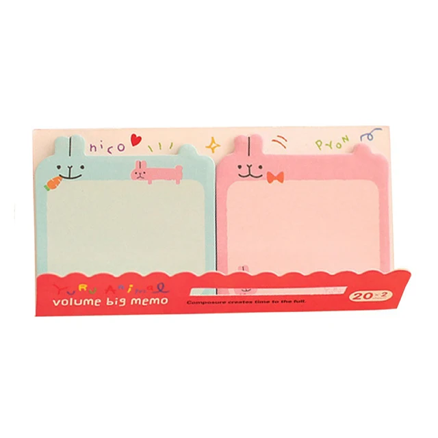 Mily Lovely Cute Cartoon Sticky Note Self-stick Note Pack of 8 and 25 Sheets per Pack notepads