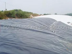 2.00mm HDPE geomembrane liner for chemical  waste plant, Salt Marshes, Garbage Burying Field, Refuse dump