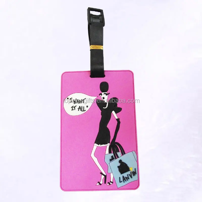 Export Promotional 3D cheap bulk travel gift custom rubber soft pvc luggage tags