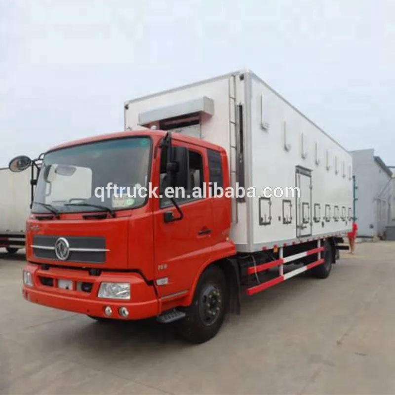 Dongfeng 4x2 Live Baby Chick Poultry Transport Refrigerated Truck for sale