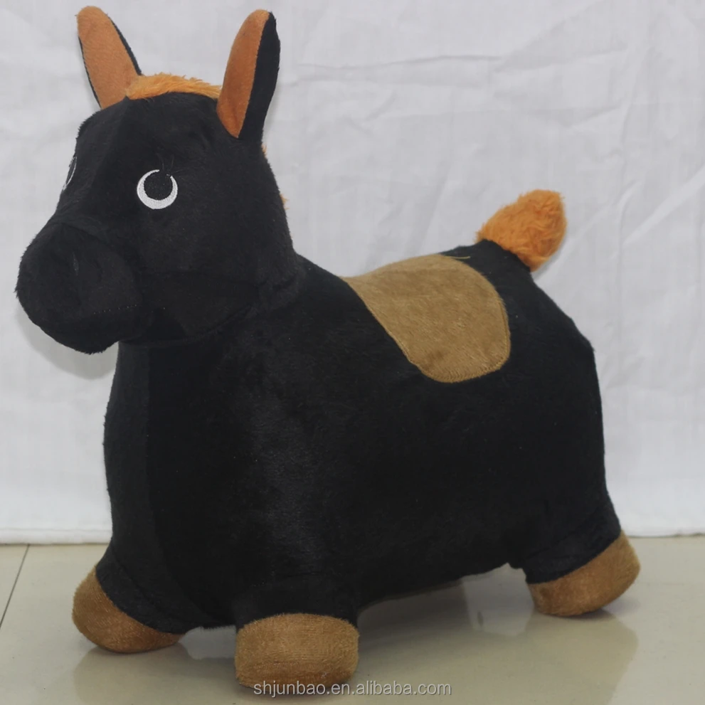 
PVC Inflatable Horse Ride-on Jumping Toys Animals With Clothes 