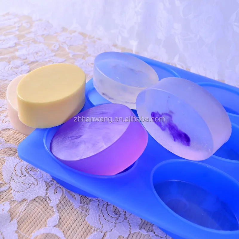 B0256 Multi Cavity Oval Shape Soap Silicone Molds