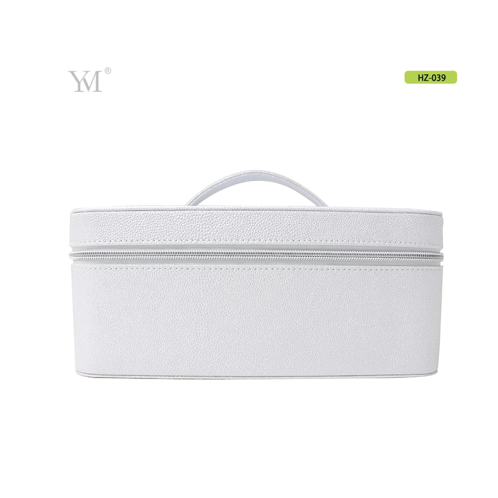 Large toiletry case travel portable pu leather makeup organizer box case for cosmetics