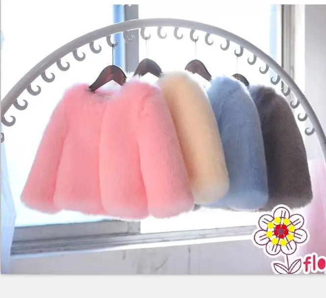 wholesale  custom kids clothing winter faux fur jacket children warm coat Factory price Shenzhen Lily Cheng