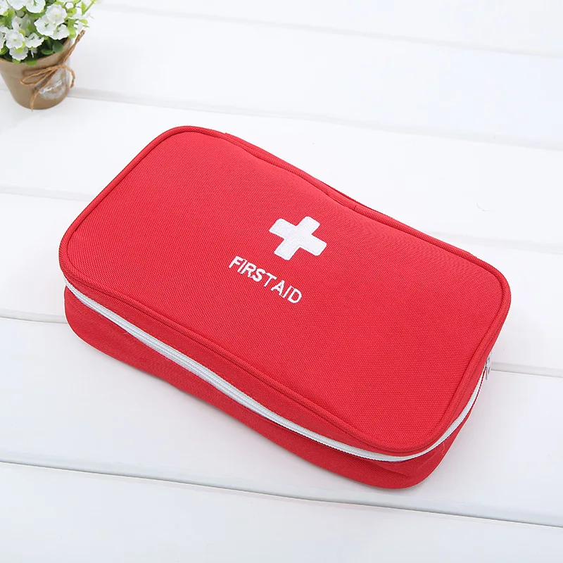Custom portable red medical bag travel oxford emergency first aid kit bag for promotion