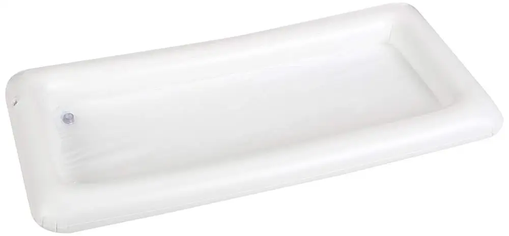 White Inflatable Serving Bar and Buffet with Drain Plug , Salad Ice Tray Food Drink Containers