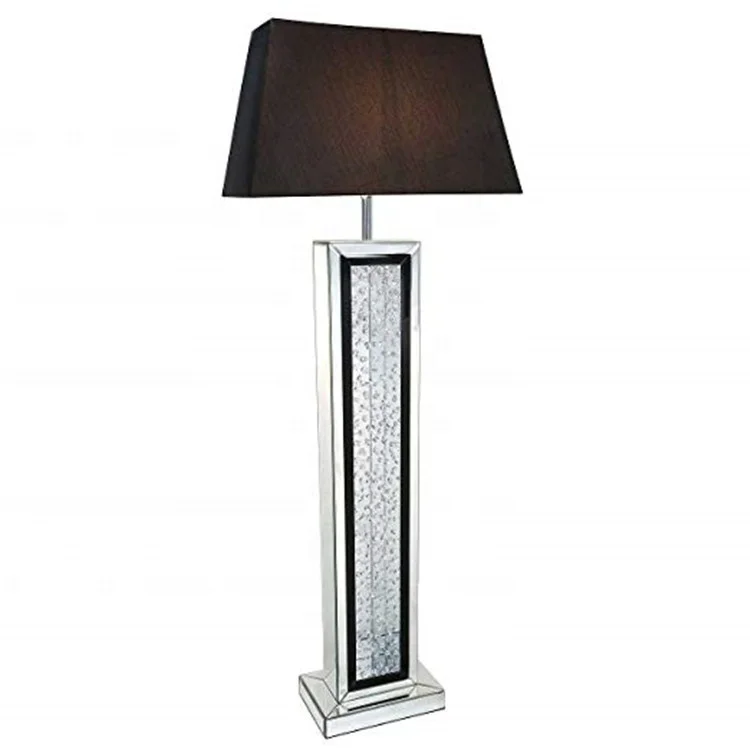 Home decoration sparkly crystal mirrored floor lamp