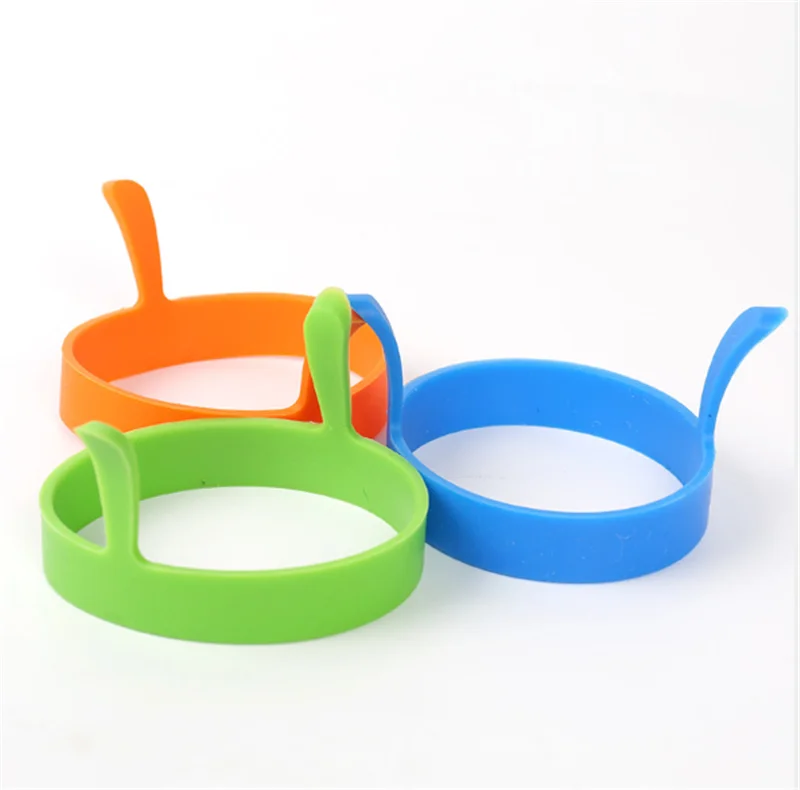  Кухонная силиконовая плита для жарки яиц круглой формы с двумя ушками