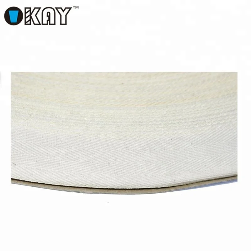 1 inch 100% Cotton Twill Herringbone Webbing Tape