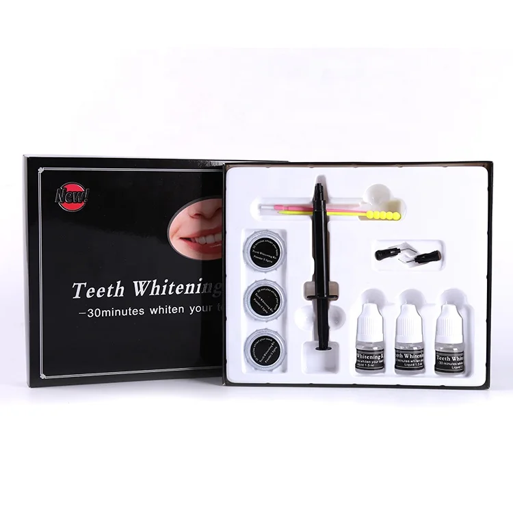 dental teeth whitening kit 35% h peroxide liquid, powder kit teeth whitening kits private logo