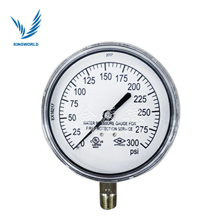 FM  Low Price Pressure gauge for fire fighting system