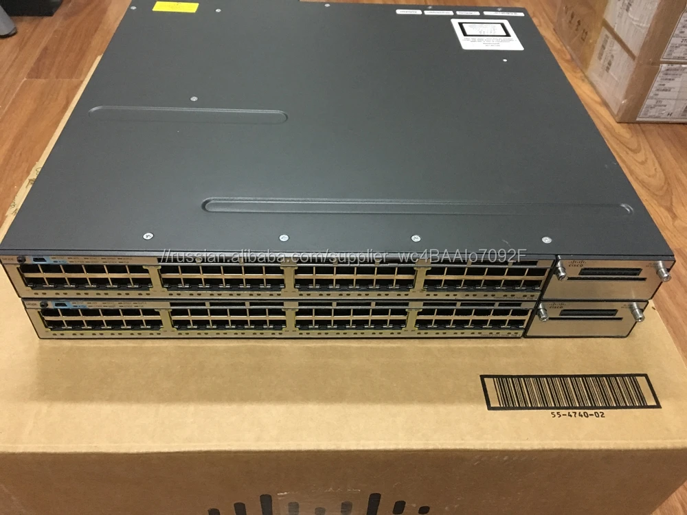 подержанный коммутатор WS-C3750X-48PF-E 10/100/1000 Mbps с 48 портами в наличии