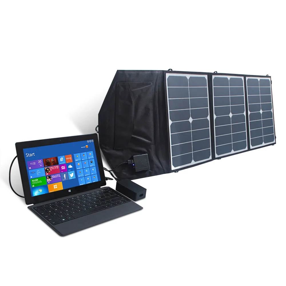 
45w portable solar charger,camping solar laptop charger 45w for hiking 
