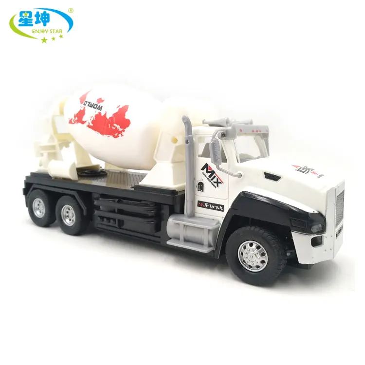 Lazada Hot Selling Special Friction Toy Rc Truck for Chid Concrete Mixer Truck Toy