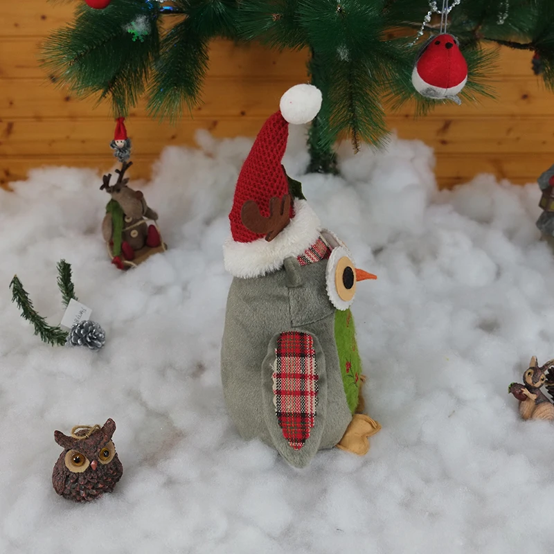 
Unique Christmas holiday decoration plush owl doll christmas decoration 