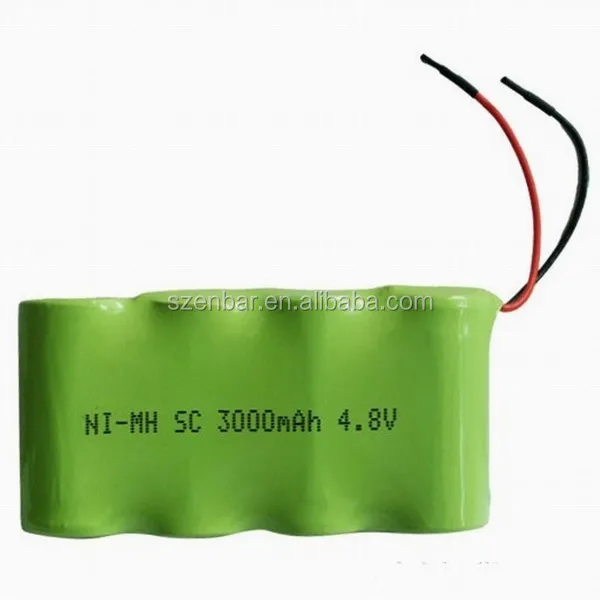 RC car battery 4.8V SC 3000mAh NiMH rechargeable battery pack