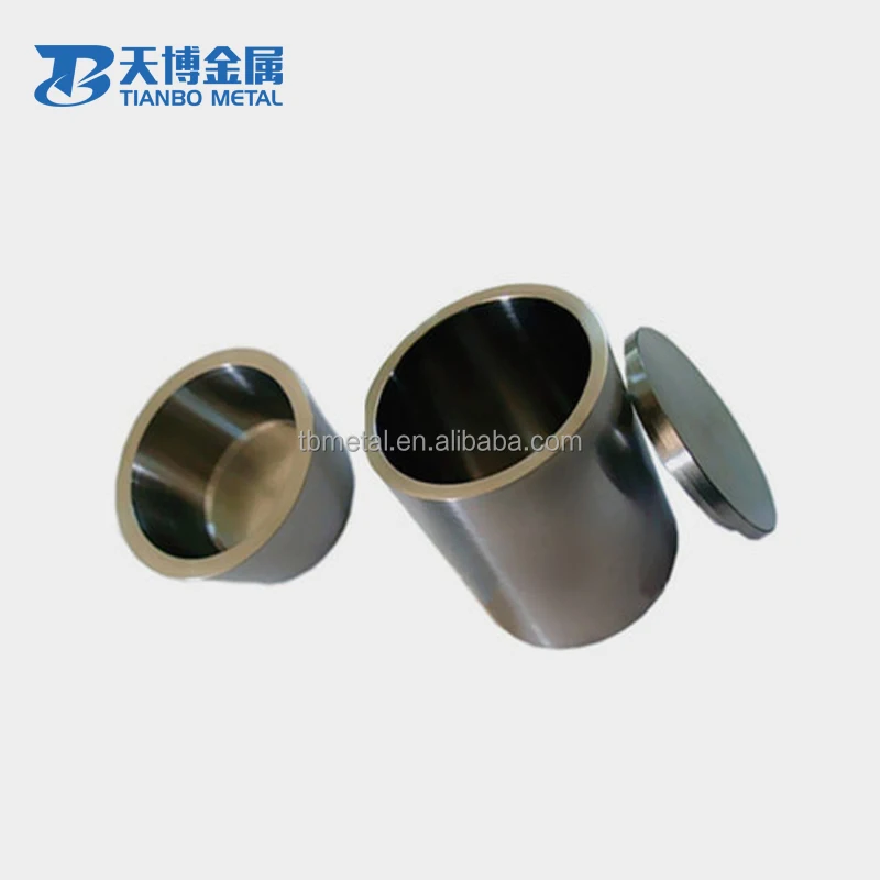 Manufacturer from baoji tianbo High temperature 9995 pure tungsten crucible for sapphire for quartz glass melting furnace