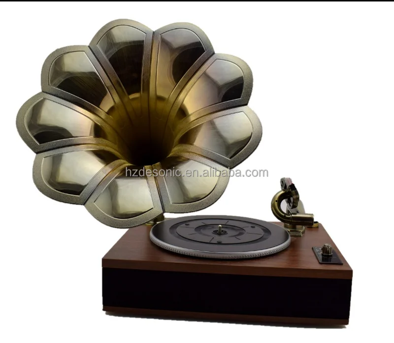 vintage design guangdong electric gramophone with horn
