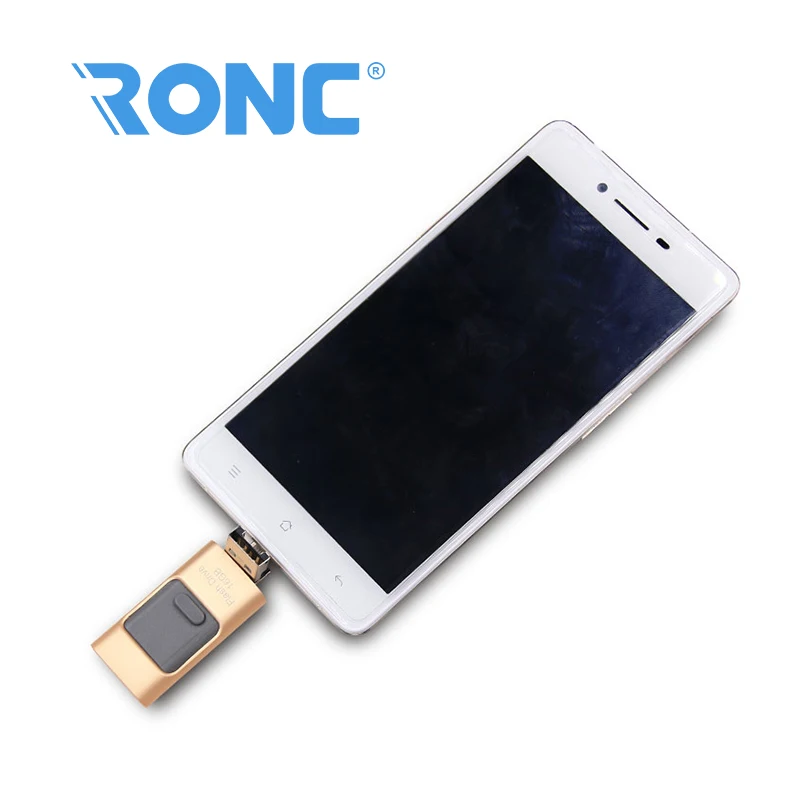 Известная марка 3 в 1 OTG USB Mini 32 ГБ флэш-накопители для iPhone/Andriod