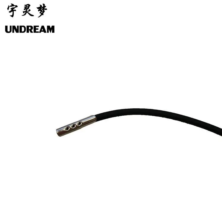 2mm polyester braid black elastic cord with metal barbs