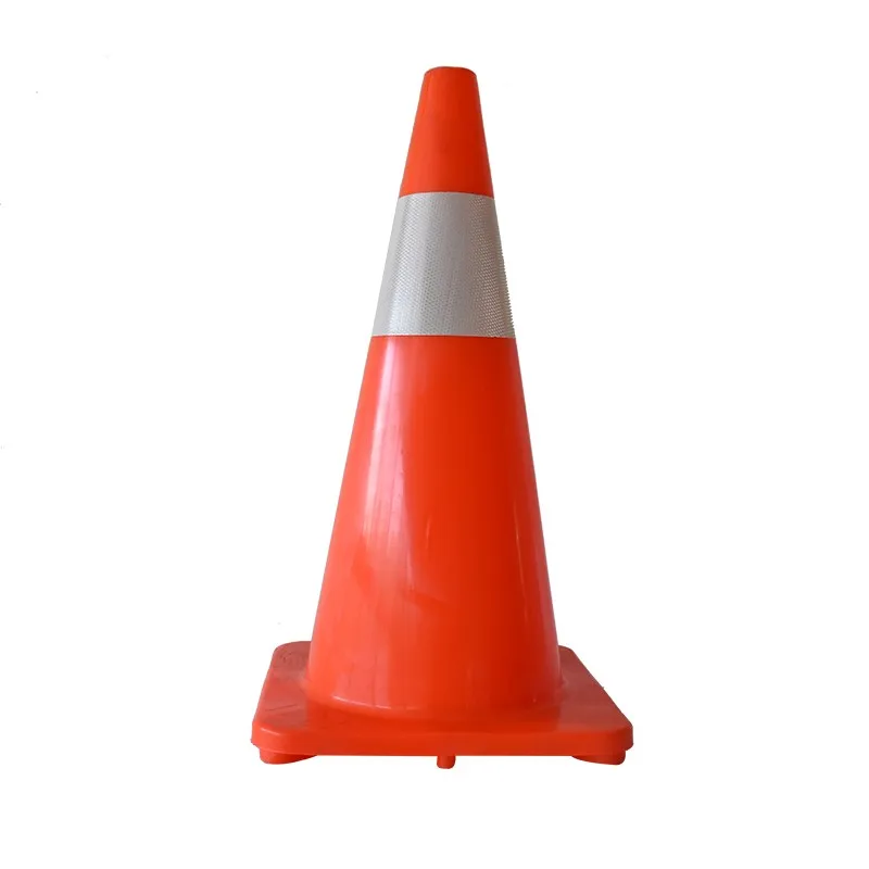 450MM Height 100% New PVC Red Traffic Cone With 150MM Width High Visible Reflective Band For Road Safety Warning
