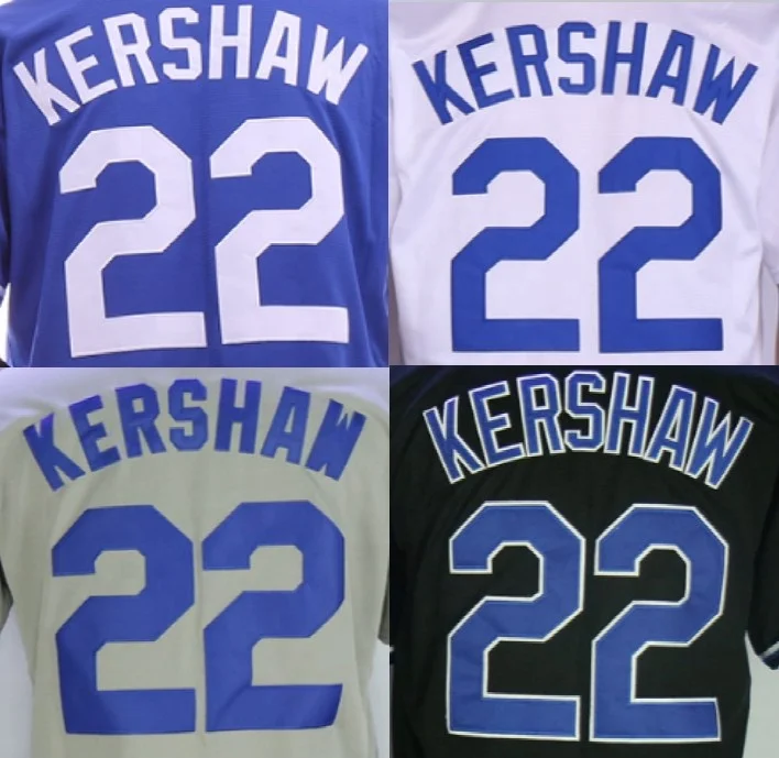 Customized Clayton Kershaw #22 Best Quality Stitched Jerseys