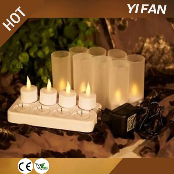 Wholesale 8pcs Rechargeable candle Led Tea Light