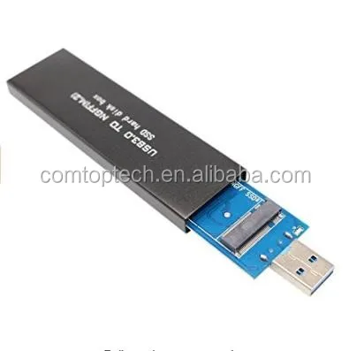USB 3.0 A to M.2 NGFF external SSD enclosure for all size M.2 SSD