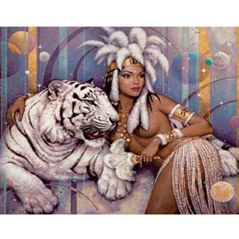 Diy painting by numbers indian naked girls photos full diamond embroidery