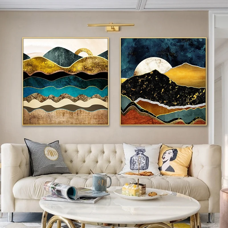 Abstract Picture Painting Glass Crystal Wall Art With Aluminium Frame