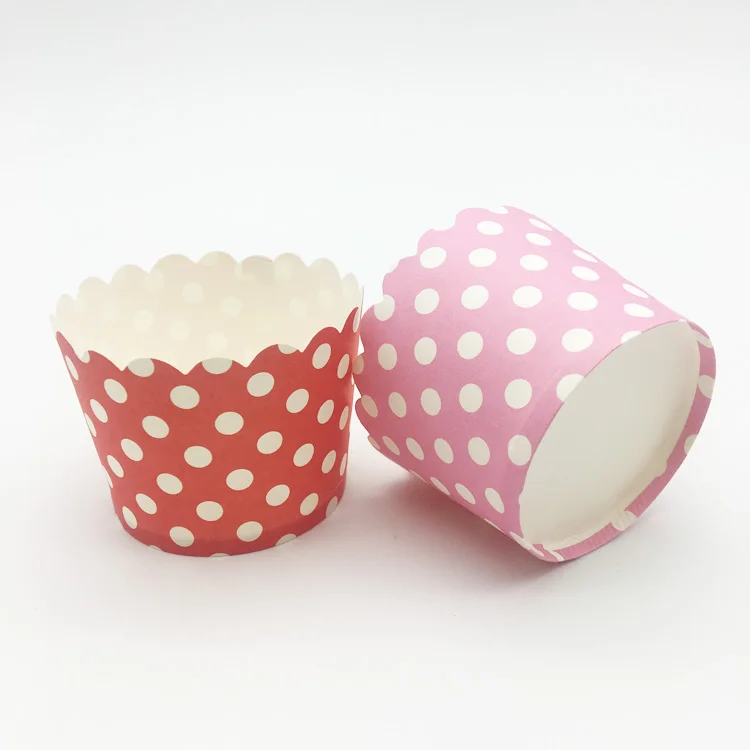 Medium Round High Temperature Resistant Oven-safe Waved Muffin Paper Baking Cup cake Cup Liner