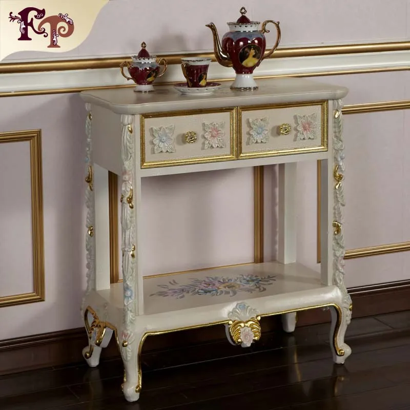 European Furniture For Home Royalty Solid Wood Hand Carved Tea Cabinet side cabinet