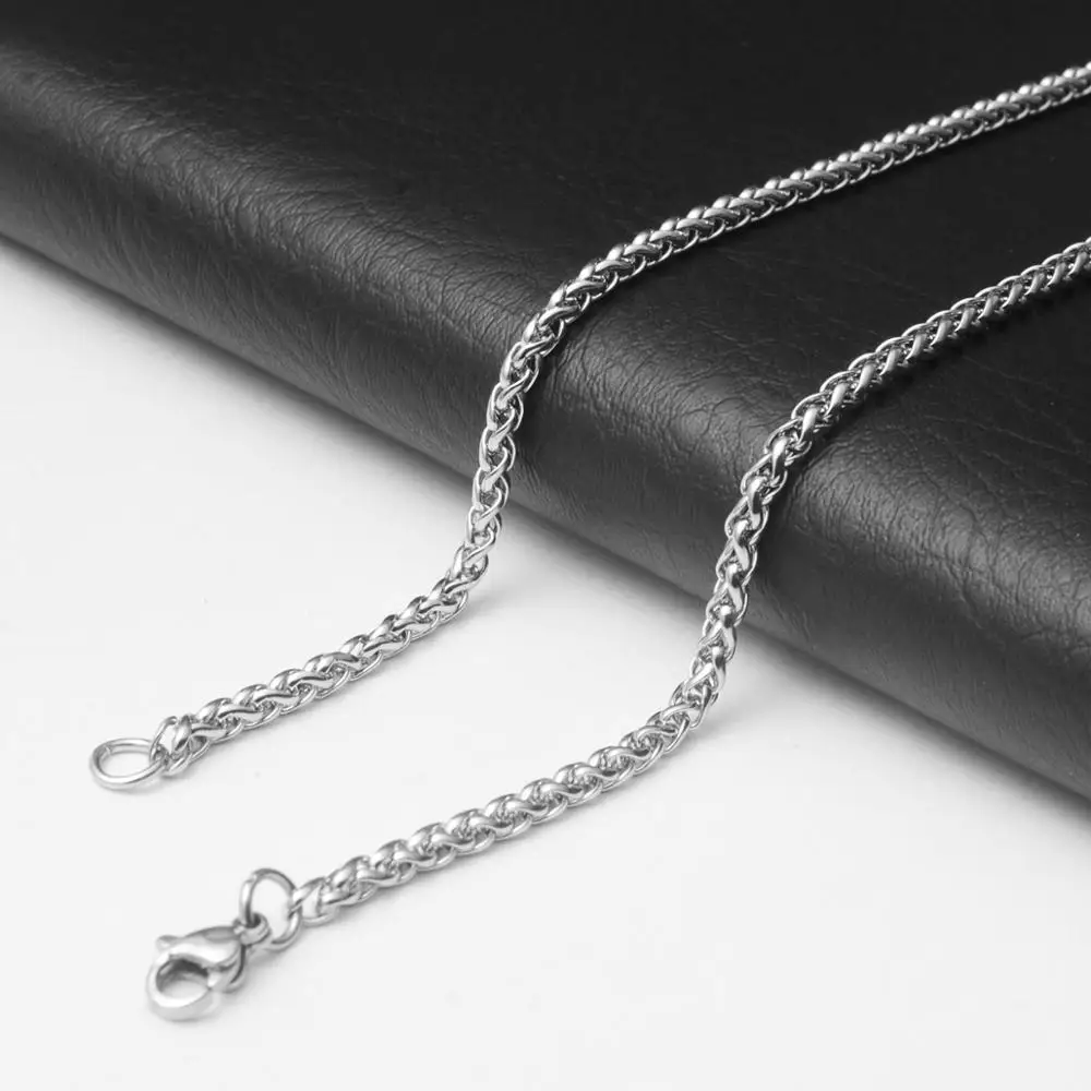Male Keel Chain 316 Stainless Steel Male Necklace Circle Chain Stainless Steel Rope Chain Necklace