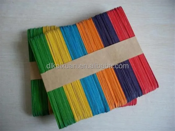 Craft Sticks Ice Cream Sticks High Quality Wooden Multicolored Colorful Wooden Wood Painted Art & Collectible Folk Art China