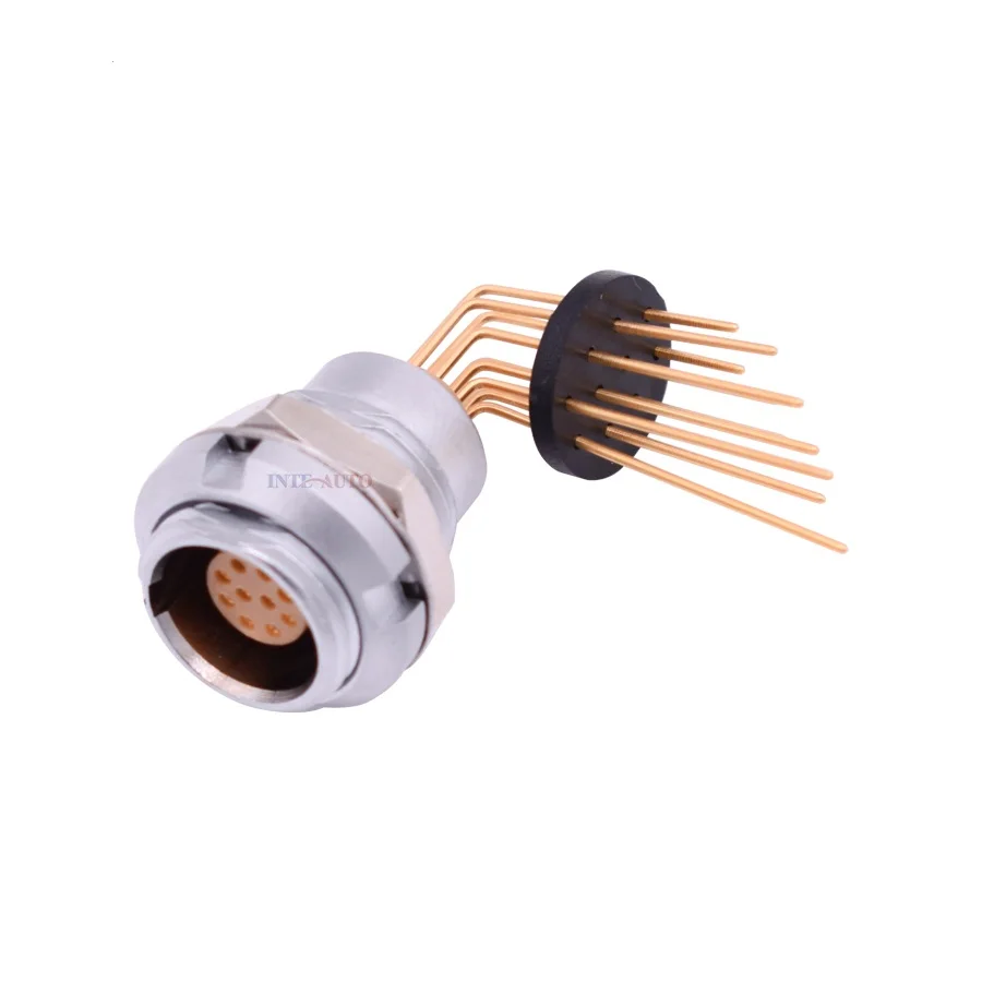 9 pin PCB elbow contacts connector circular din connector m9 female sockets 0B ezcg elbow female connectors