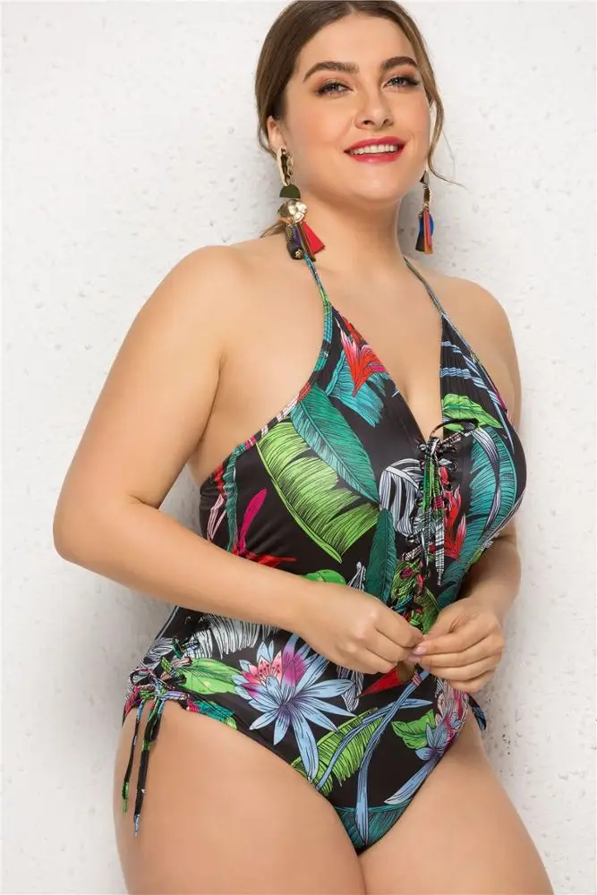 Wholesale Plus Size Bandage  Swimwear For Women and One Piece Bikini