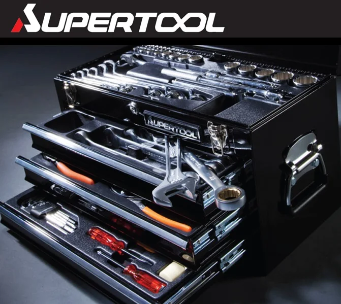 SUPERTOOL High-effciency Mechanic Tool box set for Professional with metal case