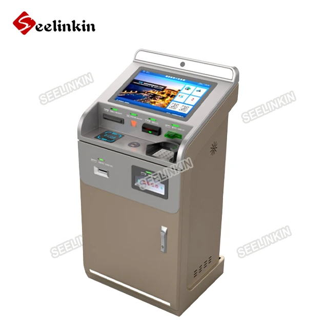 Telecom Self Service Payment Kiosk A4 Document Laser Printing ATM Banking Machine