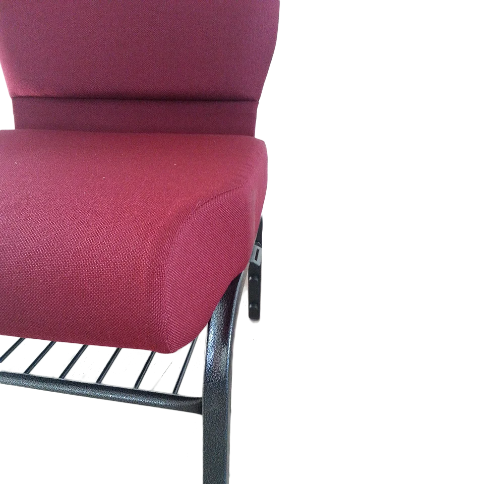 Stacking interlocking church chair with bookrack