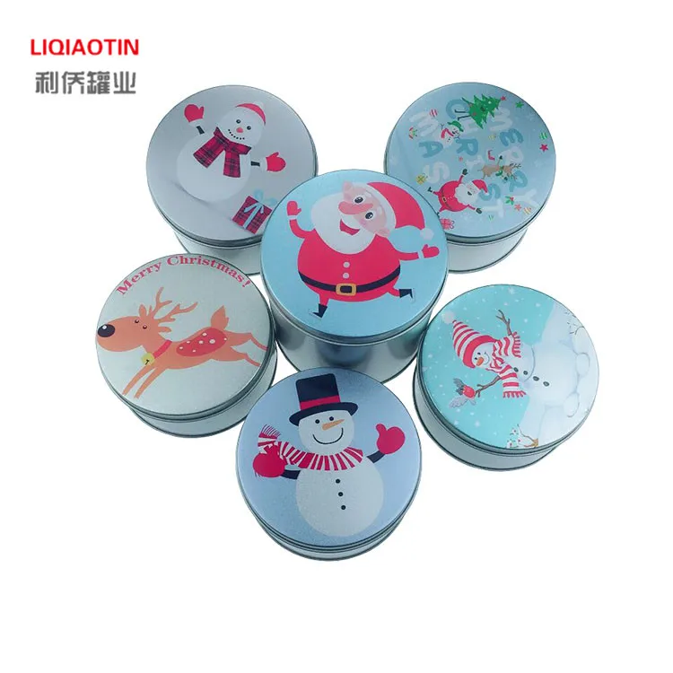 Жестяная коробка для рождественских подарков от производителя металлическая печенья 90*60 мм