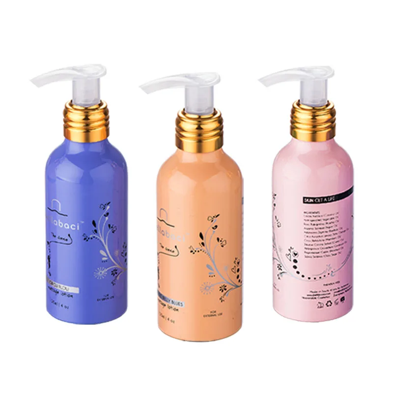 300ml 450ml 500ml Wholesale colorful cosmetic aluminum bottle with lotion pump