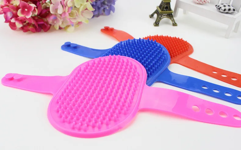 Щетка для ванны для домашних животных, собак, кошек, резиновые перчатки, щетка для волос, Массажная щетка для собак