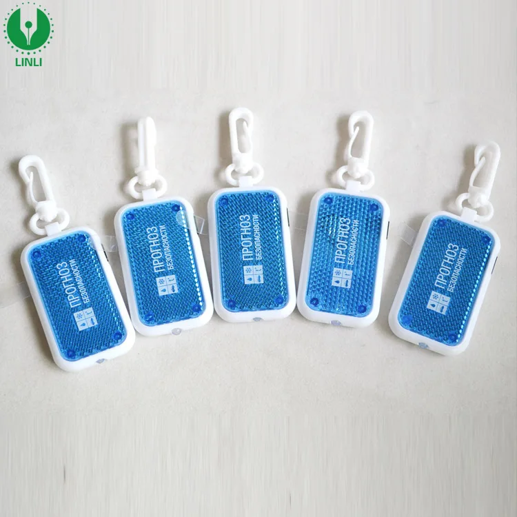 Keychain PVC Silver White Promotion LED Keychain LED Reflector Keyring Lighting Time More Than 98 Hours 1 Color,2 Color Steady