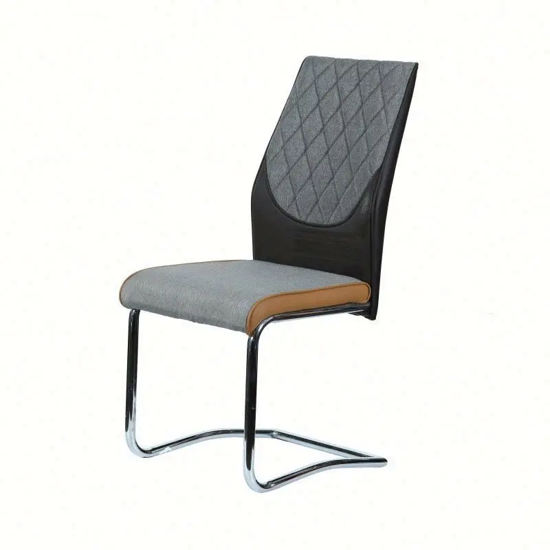 Профессиональный дизайн современный обитый металлический ног кожа обеденный один стул