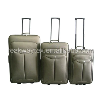 
China Luggage Factory Supply Cheap 3pcs Eva Trolley Luggage Suitcase Sets 